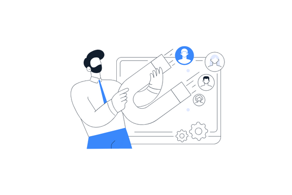 Magnet icon capturing leads