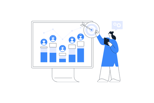 men icon checking a screen