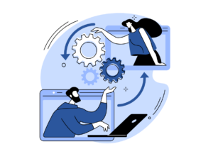illustration of collaboration and workflow automation