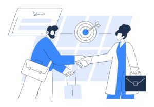 Business partners shaking hands