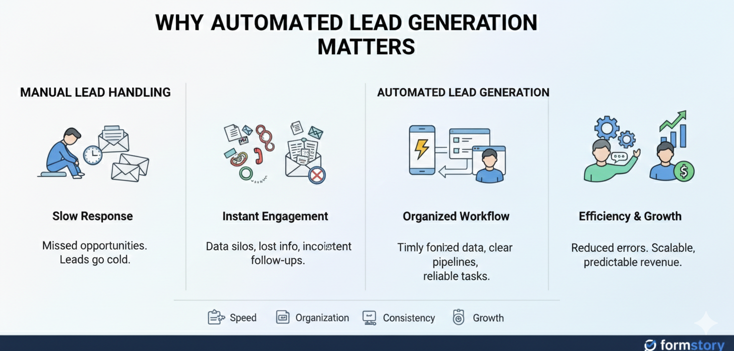 Why automated lead generation matters infographic