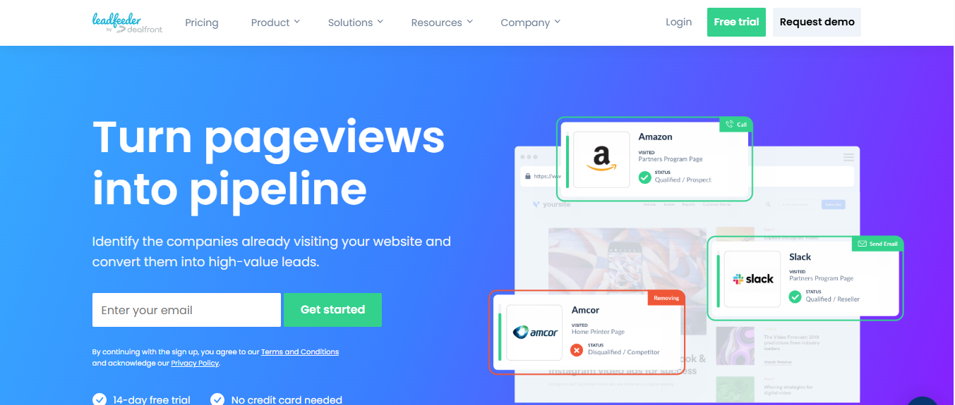 Leadfeeder screenshot